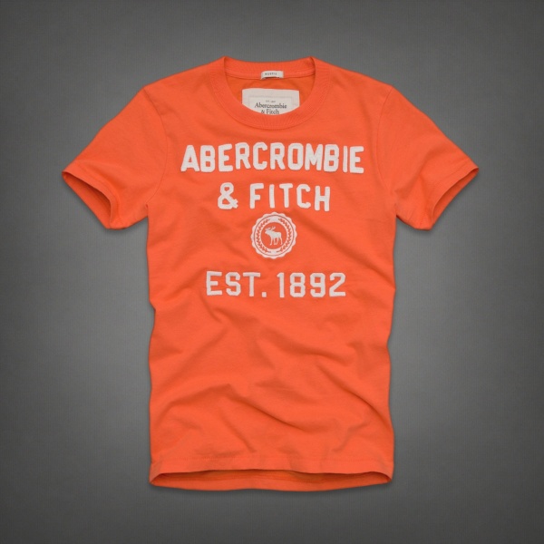 Abercrombie Fitch Hombres De Cuello Redondo Corto Remera AF5342